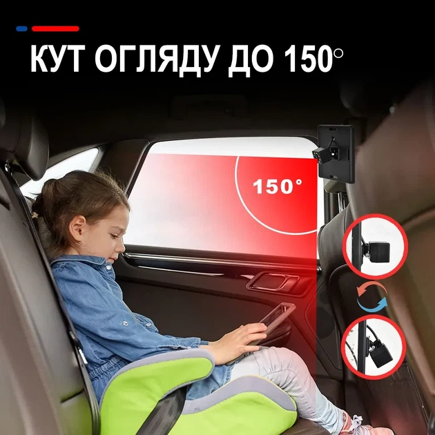 Автомобильная видеоняня Podofo Z2102 монитор 4.3" с камерой заднего вида черный - изображение 6