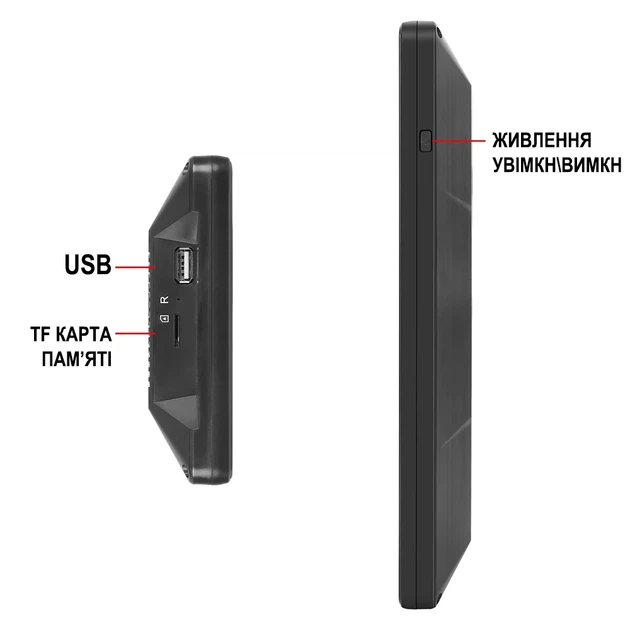 Цифровая система заменителей зеркал Podofo A3713A электронное зеркало 10.36" черное для грузовых автомобилей - изображение 13