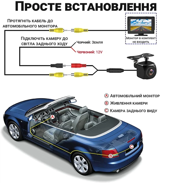 Камера заднего вида Podofo A4281 AHD 1280x720 IP68 черная - Фото 9 Камера заднего вида Podofo A4281 AHD 1280x720 IP68 черная - изображение 9