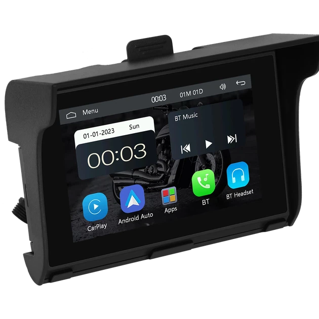 Монитор Podofo A3502 для мотоцикла 5" сенсорный дисплей Bluetooth Wi-Fi GPS черный - изображение 13