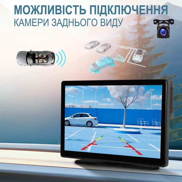 Автомобильный дисплей Podofo A3782 8" беспроводной Apple CarPlay Android Auto черный - изображение 9