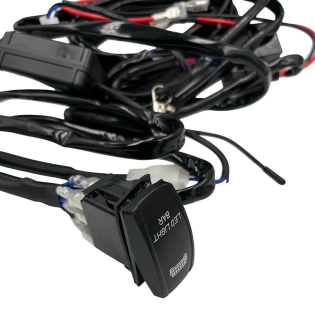 Проводка для LED фар и противотуманок 12V 40A с пультом ДУ, реле, предохранителем и кнопкой, 3 м, до 120W - изображение 2