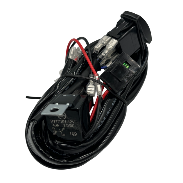 Проводка для LED фар и противотуманок 12V 40A, 3 м, реле, предохранитель, кнопка, до 120W - изображение 3