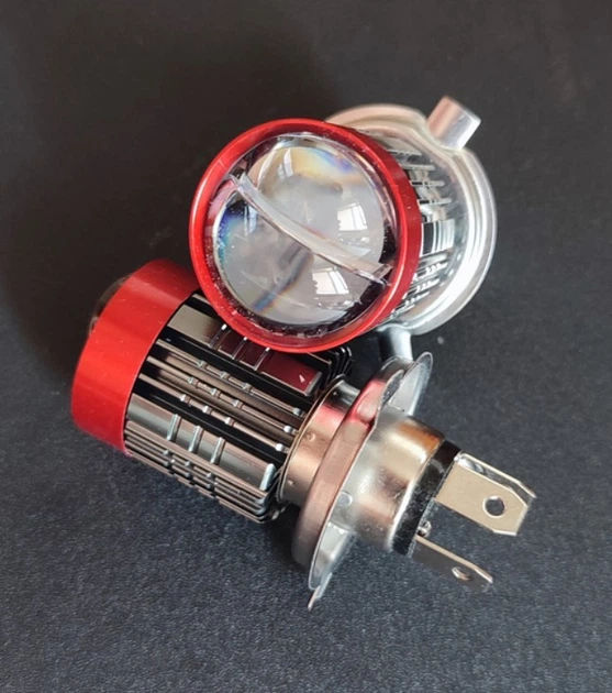 LED лампи лінзи цоколь Н4 mini 30W 6000K LED (лід) Світлодіодна лампа c лінзою діод CREE 12V комплект 2шт! - зображення 6