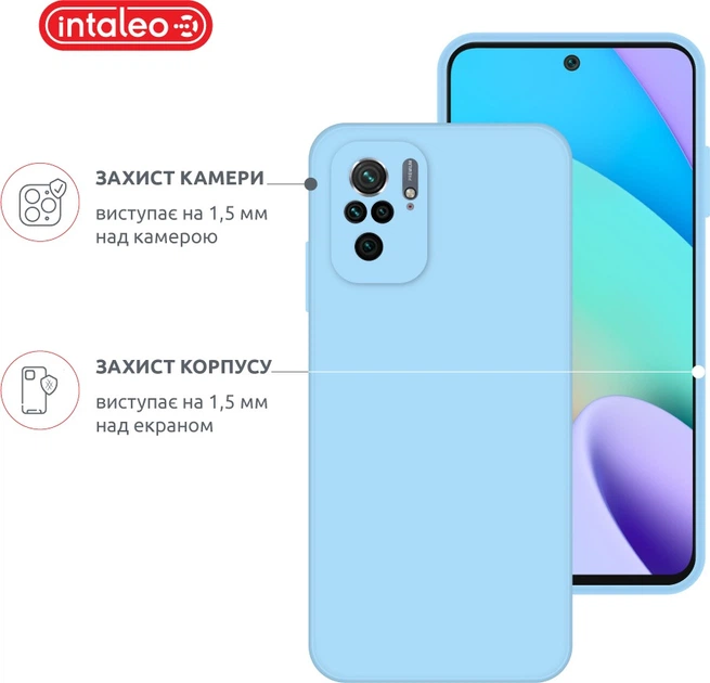Чехол для смартфона Intaleo SoftShell для Xiaomi Redmi Note 10 4G Light Blue (1283126619649) - изображение 3