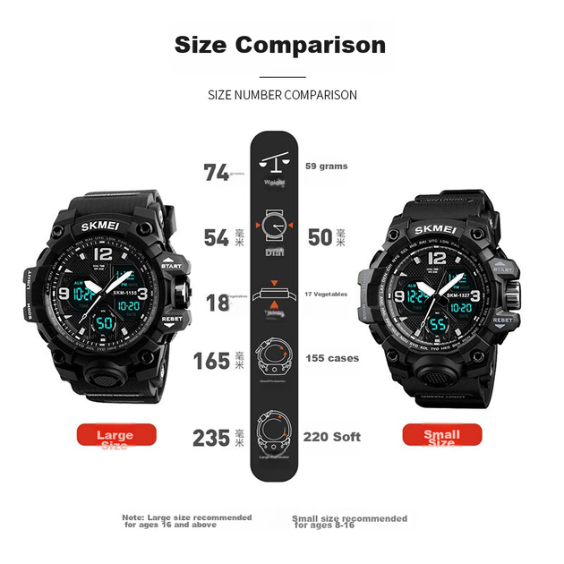 Дитячий годинник Skmei SKM-1155 Black (1327) - Фото 6 Дитячий годинник Skmei SKM-1155 Black (1327) - зображення 6