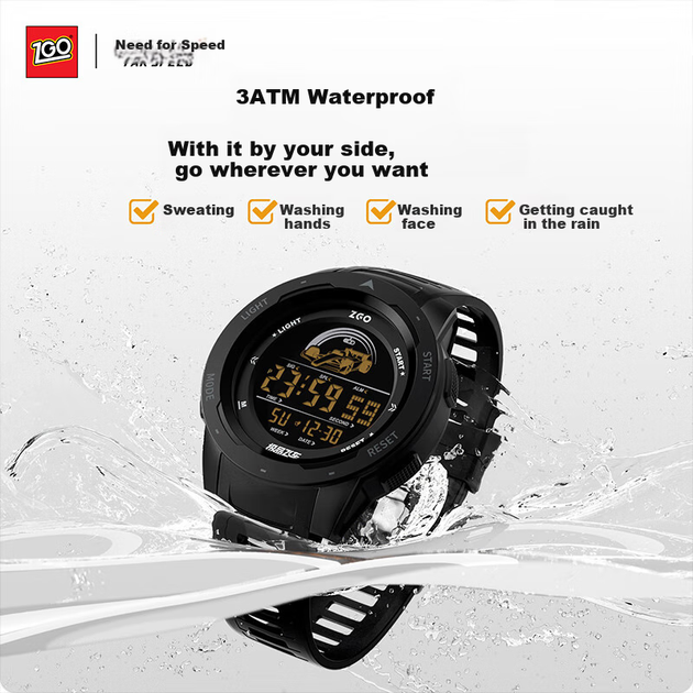 Мужские часы ZGO 1GO FARSPEED спортивные (ZG-7006-SEW25) - изображение 5