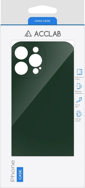 Чехол для смартфона ACCLAB SoftShell для Apple iPhone 14 Pro Dark Green (1283126557071) - изображение 2