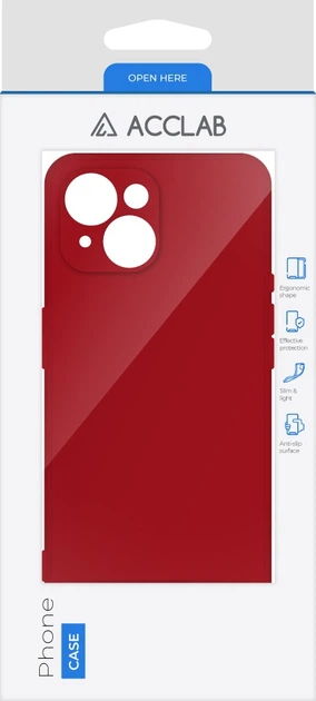 Чехол для смартфона ACCLAB SoftShell для Apple iPhone 15 Plus Red (1283126586422) - изображение 2
