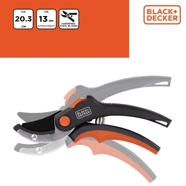 Секатор Black&Decker наковаленчатый садовый для цветов и живой изгороди (871125223417) - Фото 8 Секатор Black&Decker наковаленчатый садовый для цветов и живой изгороди (871125223417) - изображение 8