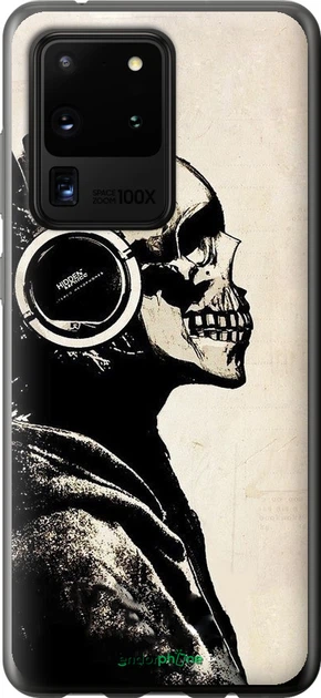 Чехол на Samsung Galaxy S20 Ultra Скелет-меломан v2 "1200u-1831-70447" - Фото 1 Чехол на Samsung Galaxy S20 Ultra Скелет-меломан v2 "1200u-1831-70447" - изображение 1
