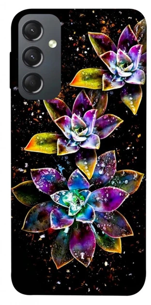 Чохол Demsky Flowers on black для Samsung Galaxy A24 4G - Фото 1 Чохол Demsky Flowers on black для Samsung Galaxy A24 4G - изображение 1
