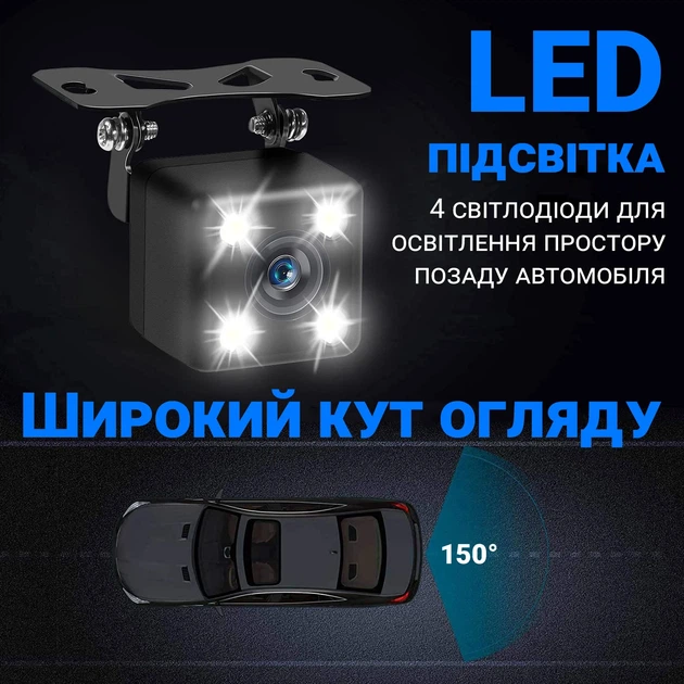 Автомобильный видеорегистратор Podofo W8109 с тремя камерами FullHD 1080P черный - изображение 11