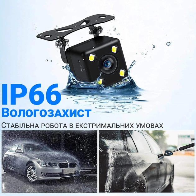 Автомобильный видеорегистратор Podofo W8109 с тремя камерами FullHD 1080P черный - изображение 12