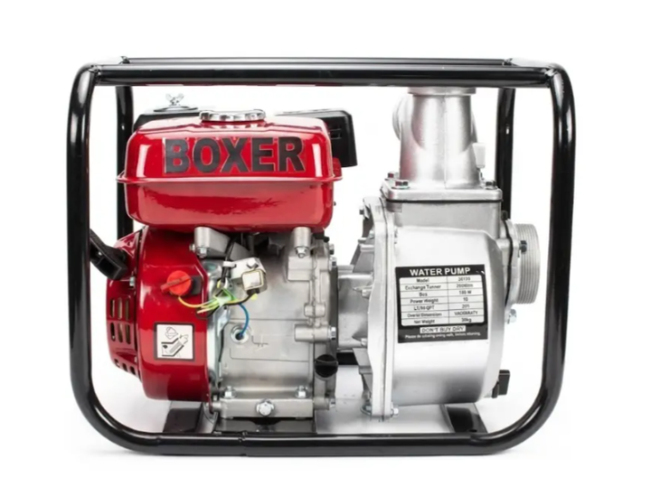 Мотопомпа бензиновая BOXER BX7014 6.5 л с 500 л мин 2 дюйма высота подачи 30 м всасывание 7 м для чистой и грязной воды - изображение 6