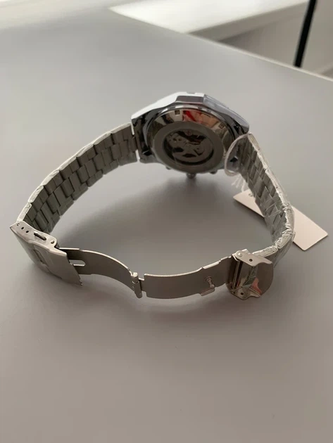 Наручні годинники Winner Titanium механічні 46х15 мм чорний срібний метал - Фото 7 Наручні годинники Winner Titanium механічні 46х15 мм чорний срібний метал - зображення 7