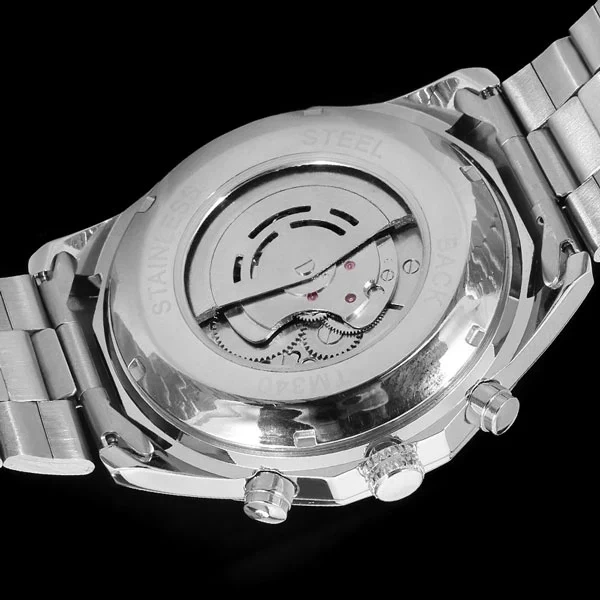 Наручні годинники Winner Titanium механічні 46х15 мм чорний срібний метал - Фото 10 Наручні годинники Winner Titanium механічні 46х15 мм чорний срібний метал - зображення 10