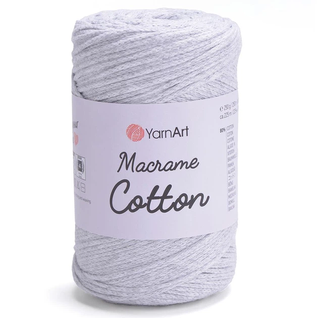 Пряжа YARNART Macrame Cotton, 756 серый - Фото 1 Пряжа YARNART Macrame Cotton, 756 серый - изображение 1