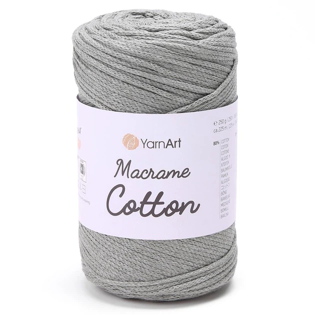 Пряжа YARNART Macrame Cotton, 794 пепельный - Фото 1 Пряжа YARNART Macrame Cotton, 794 пепельный - изображение 1