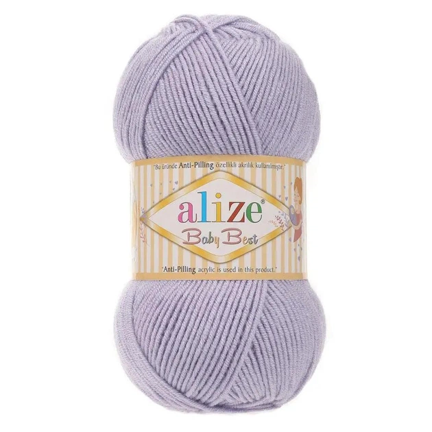 Пряжа ALIZE Baby Best, 682 бузковий - Фото 1 Пряжа ALIZE Baby Best, 682 бузковий - изображение 1