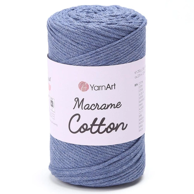 Пряжа YARNART Macrame Cotton, 761 джинс - Фото 1 Пряжа YARNART Macrame Cotton, 761 джинс - зображення 1