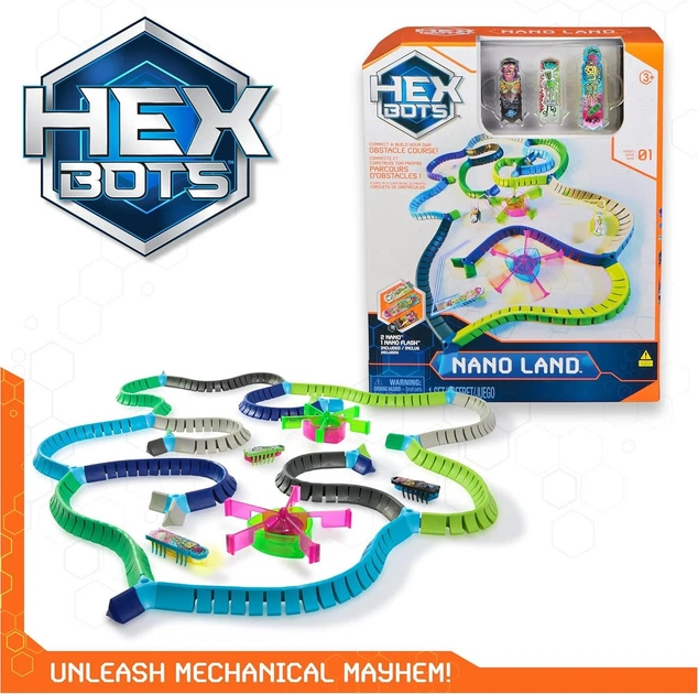 Іграшка для дітей HEX BOTS Nano Land понад 40 деталей і 3 нано жуки STEM набір міні роботи - зображення 5