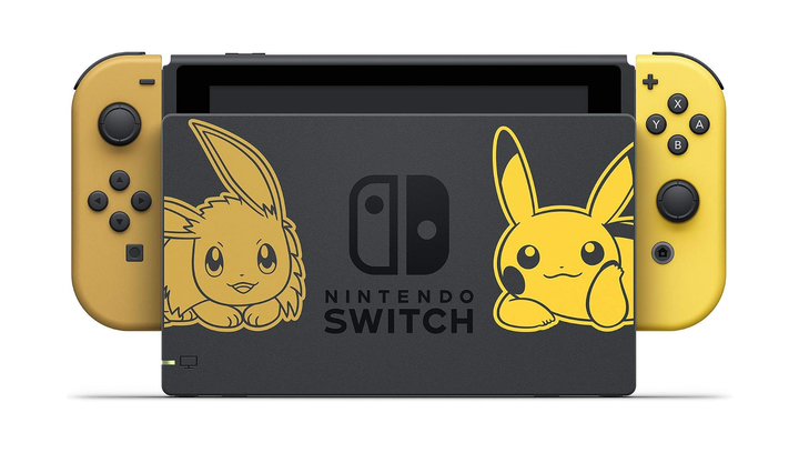 Консоль Nintendo Switch HAC-001 Pokémon: Let's Go, Pikachu! Limited Edition Модифицированная 128GB Yellow Brown + 5 Встроенных Игр Б/У - изображение 3