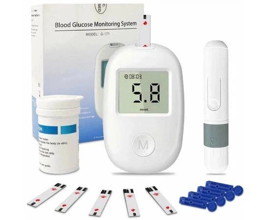 Глюкометр Glucose Meter GLM-76 + 50 тест-полосок и ланцеты - изображение 4