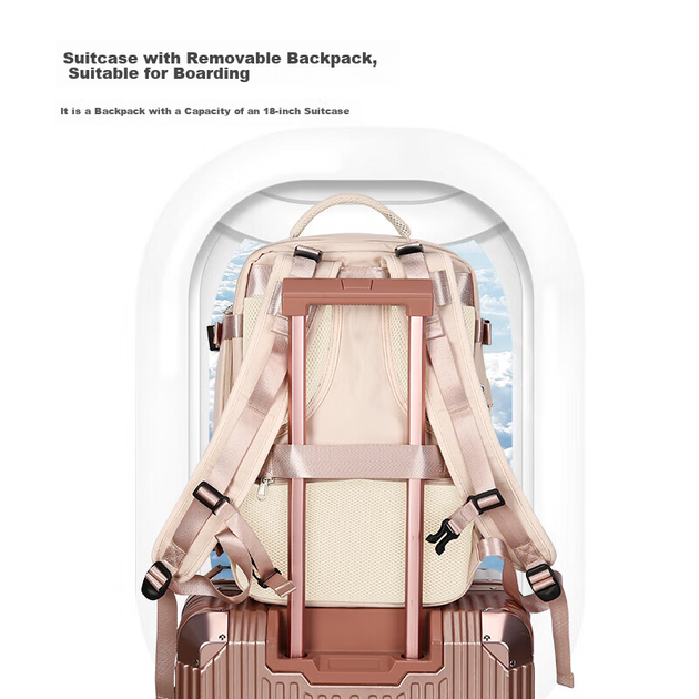 Рюкзак Landcase 1637 женский вместительный для походов, бежевый - изображение 3