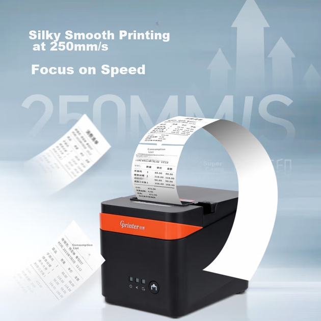 Принтер чеков Gprinter GP-C250I термо 80 мм с USB, LAN и RS-232 для кассы и кухни - изображение 5