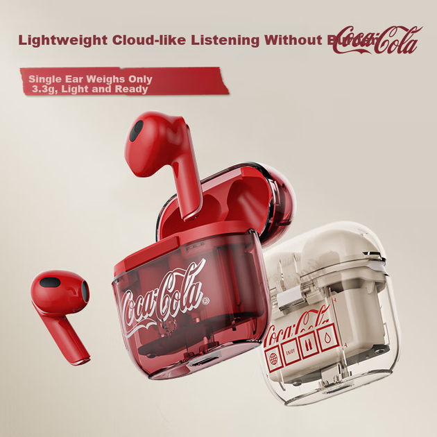 Наушники Coca-Cola T36S Bluetooth (6978641740033) - Фото 4 Наушники Coca-Cola T36S Bluetooth (6978641740033) - изображение 4