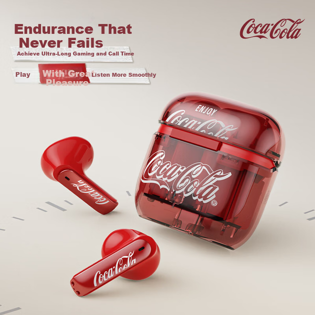 Наушники Coca-Cola T36S Bluetooth (6978641740033) - Фото 6 Наушники Coca-Cola T36S Bluetooth (6978641740033) - изображение 6