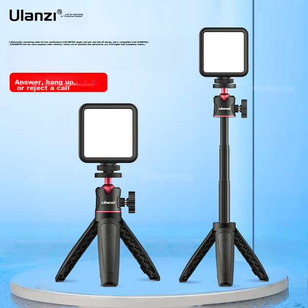Комплект Ulanzi VL49 Fill Light + штатив MT-08, мини-светодиодный софтбокс для фотосъемки на смартфон, аксессуар для горячего башмака зеркальных фотокамер, подсветка для селфи. - Фото 6 Комплект Ulanzi VL49 Fill Light + штатив MT-08, мини-светодиодный софтбокс для фотосъемки на смартфон, аксессуар для горячего башмака зеркальных фотокамер, подсветка для селфи. - изображение 6