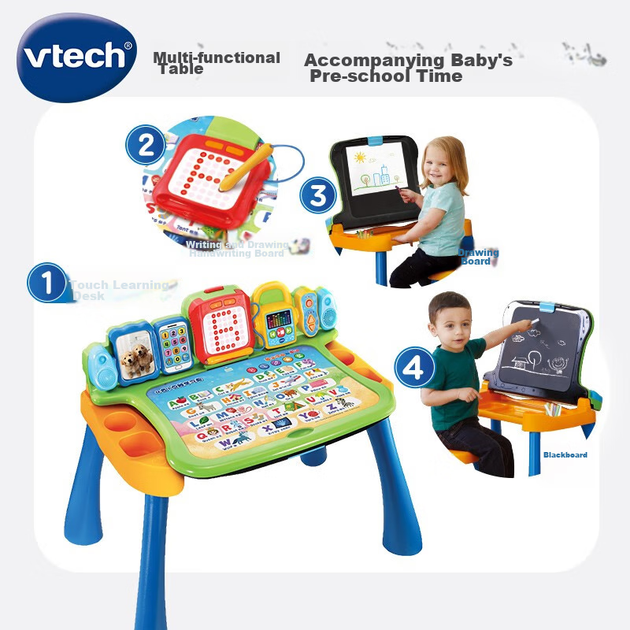 Столик VTech розвивальний 4 в 1 з планшетом для малювання та навчанням англійської - зображення 11