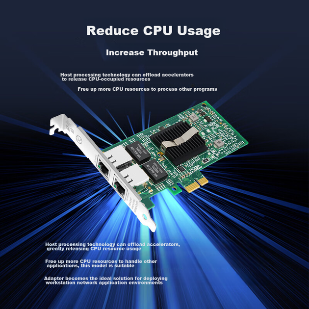 Мережева карта EB-LINK PCI-E X1 гігабітна на 2 порти з чипом Intel 82576 - зображення 9