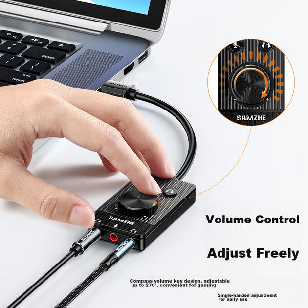 Звукова карта SAMZHE AC02 внешняя USB - Фото 3 Звукова карта SAMZHE AC02 внешняя USB - изображение 3