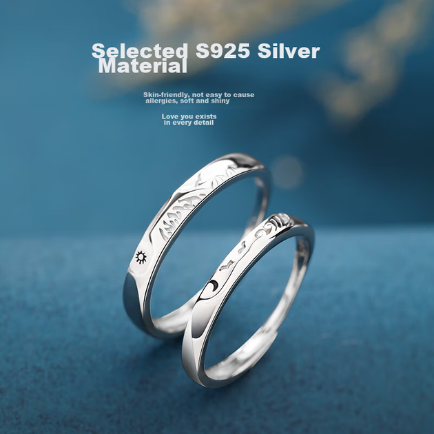 Серебряное кольцо MANHE S925, парные кольца, пара обручальных колец с бриллиантами, открытый конец, для женщин и мужчин, кольцо с заостренным концом, подарок на День святого Валентина. - Фото 7 Серебряное кольцо MANHE S925, парные кольца, пара обручальных колец с бриллиантами, открытый конец, для женщин и мужчин, кольцо с заостренным концом, подарок на День святого Валентина. - изображение 7