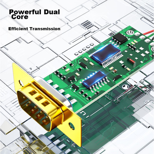 Кабель DTECH IOT5075-3M USB - RS232, адаптер USB - DB9 male, 3 м, для COM-порта - изображение 10