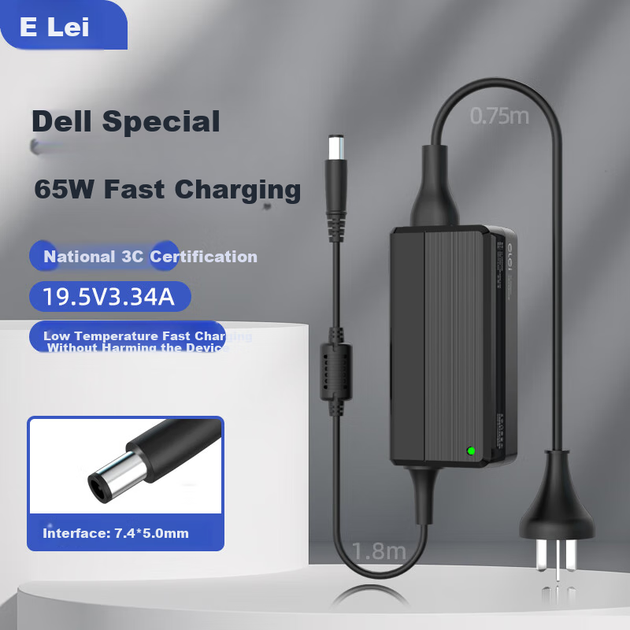 Блок живлення Elei для ноутбуків Dell 19.5В 3.34А, 65 Вт - зображення 4