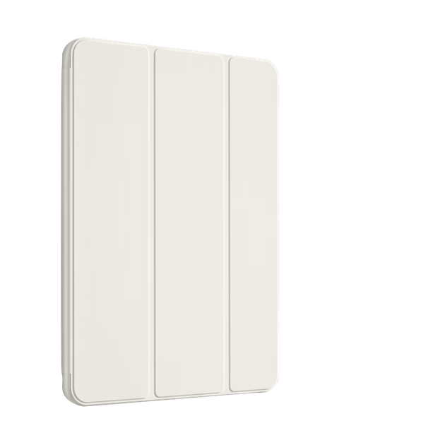 Чехол Zoyu, совместимый с Apple Air7 с чипом M3 2025 года, двусторонний, магнитный, трехсекционный, съемный, универсальный, для планшетов Air6/5/4 дюйма, кремово-белый. - изображение 4