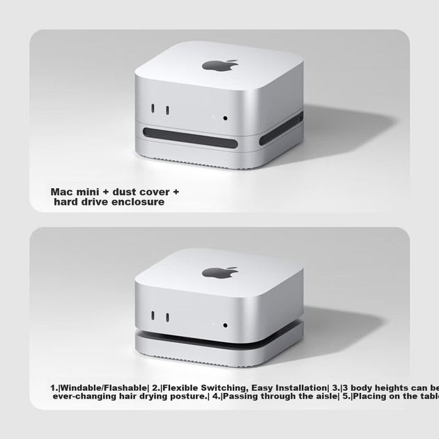 Корпус для жесткого диска Hagibis USB4, совместимый с Mac mini M4, с возможностью расширения SSD до 40 Гбит/с, совместимостью с Thunderbolt 5, подставкой для внешнего мобильного жесткого диска M2 NVMe. - изображение 6