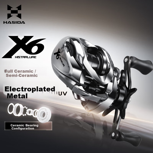 Катушка спиннинговая HISTAR X Series X6 с керамическими подшипниками, для левой руки - изображение 4