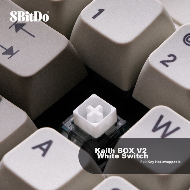 Механическая клавиатура 8BitDo Retro87 M, 87 клавиш, классический ретро-дизайн, беспроводное использование для игр и офисных задач, трехрежимное подключение Bluetooth и проводное подключение, совместимость с ПК и Android. - изображение 5