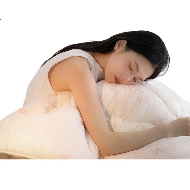 Ковдра Luolai Home Textile класу А, машинне прання, 100% бавовна, тепла зимова, жовта, 220*250 см - Фото 2 Ковдра Luolai Home Textile класу А, машинне прання, 100% бавовна, тепла зимова, жовта, 220*250 см - зображення 2