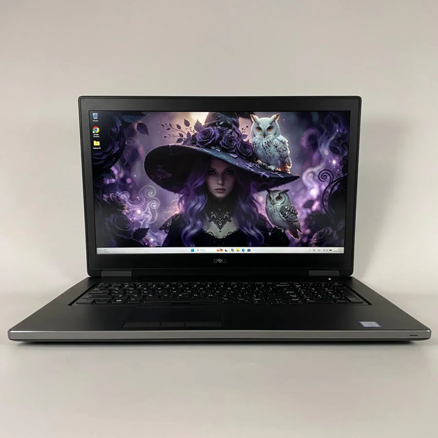 Ноутбук робоча станція Б-клас Dell Precision 7730 / 17.3" (1920x1080) IPS / Intel Core i5-8400H (4 (8) ядра по 2.5 - 4.2 GHz) / 16 GB DDR4 / 512 GB SSD / nVidia Quadro P3200, 6 GB GDDR5, 192-bit / HDMI б/в + Подарунок Бездротова миша / USB - зображення 2