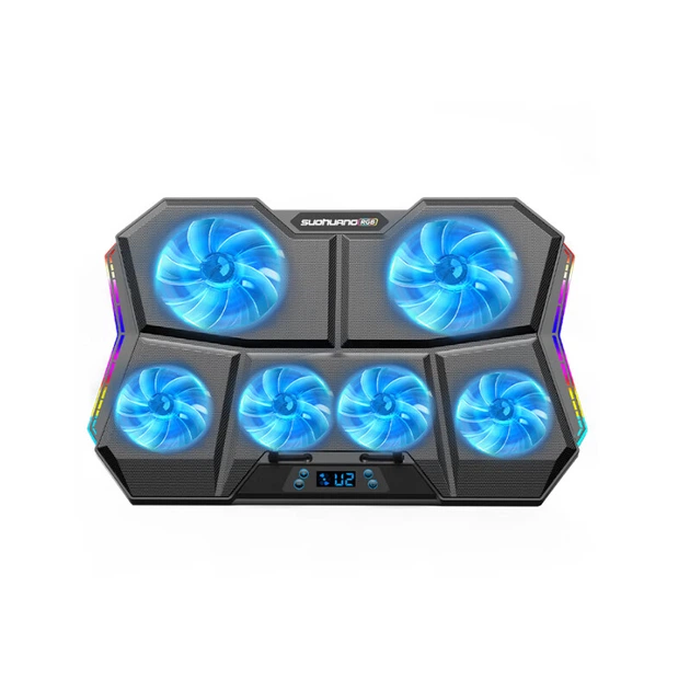 Підставка SUOHUANG X10 для ноутбука з активним охолодженням, RGB-підсвічуванням та регулюванням обертів - зображення 9