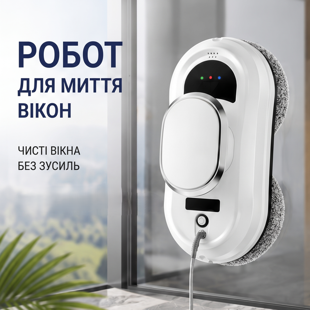 Робот для миття вікон IXIU Glass Cleaning Robot з пультом дистанційного керування - Фото 1 Робот для миття вікон IXIU Glass Cleaning Robot з пультом дистанційного керування - зображення 1