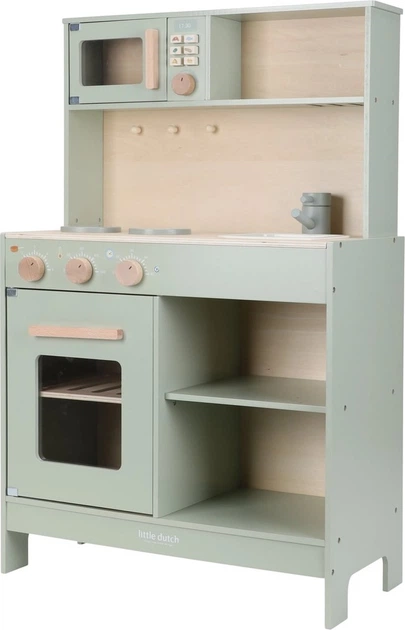 Zestaw do zabawy Little Dutch Kuchnia drewniana FSC Miętowa (LD2500) (8713291225008) - obraz 3