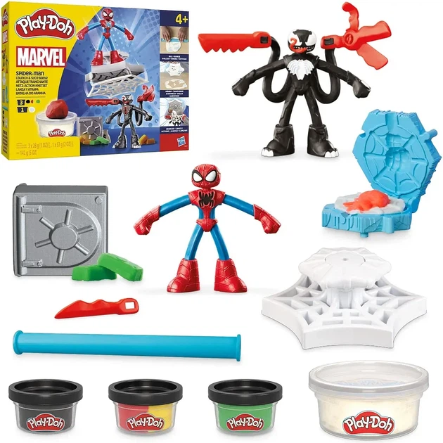Набор для творчества Hasbro Play-Doh Marvel с массой для лепки Человек-паук (F9827) - изображение 3