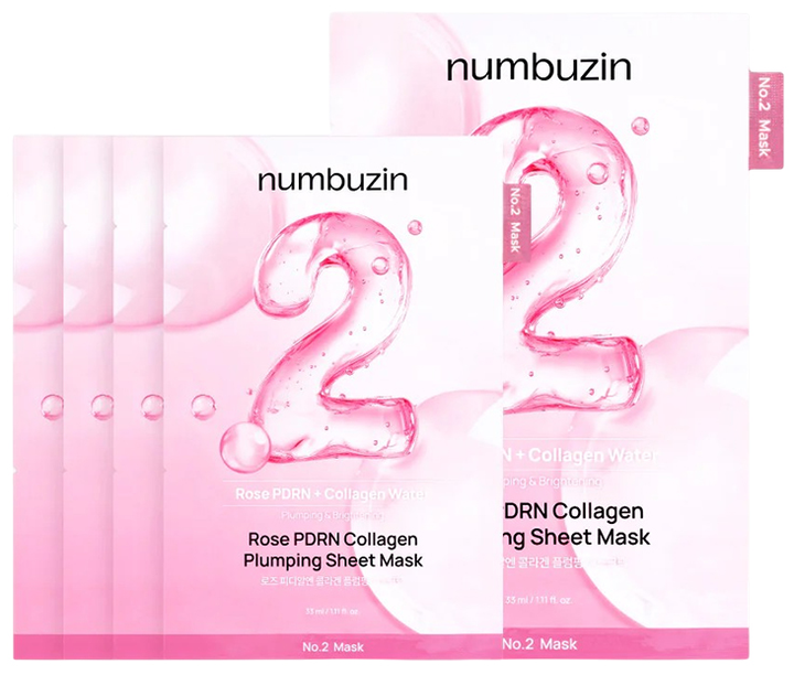 Zestaw maseczek ujędrniających do twarzy Numbuzin No.2 z PDRN i kolagenem 5x33 ml (8809652589411) - Zdjęcie 1 Zestaw maseczek ujędrniających do twarzy Numbuzin No.2 z PDRN i kolagenem 5x33 ml (8809652589411) - obraz 1